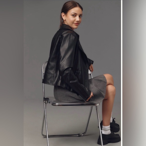 Anthropologie The Saige Faux Leather Jacket, XXS NWT - Picture 3 of 6